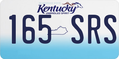 KY license plate 165SRS