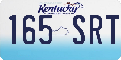 KY license plate 165SRT