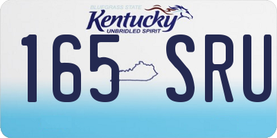KY license plate 165SRU