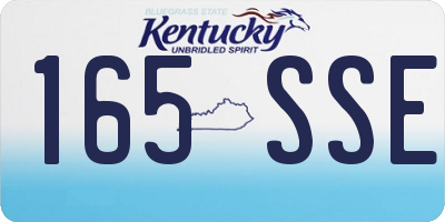 KY license plate 165SSE