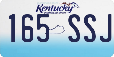KY license plate 165SSJ