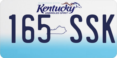 KY license plate 165SSK