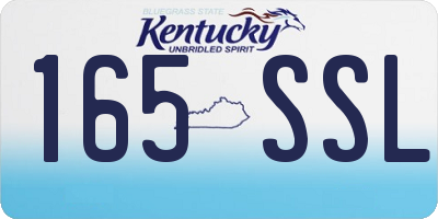 KY license plate 165SSL