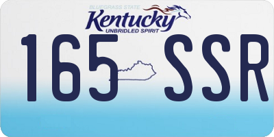 KY license plate 165SSR