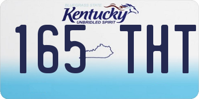 KY license plate 165THT