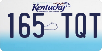 KY license plate 165TQT