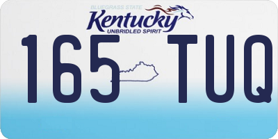 KY license plate 165TUQ