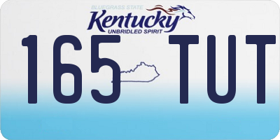 KY license plate 165TUT