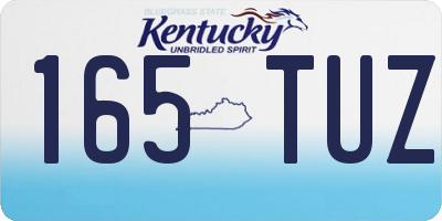 KY license plate 165TUZ