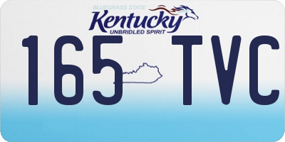 KY license plate 165TVC