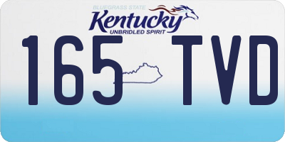 KY license plate 165TVD