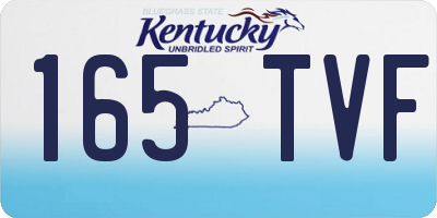 KY license plate 165TVF