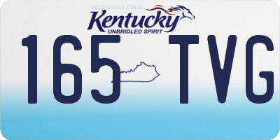 KY license plate 165TVG
