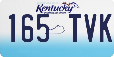 KY license plate 165TVK
