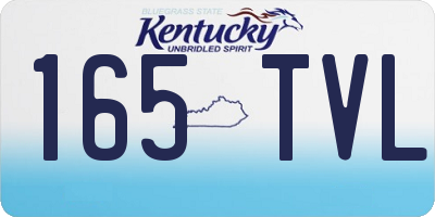 KY license plate 165TVL