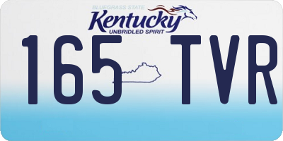 KY license plate 165TVR