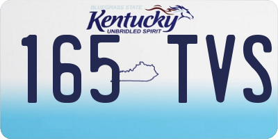KY license plate 165TVS