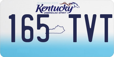 KY license plate 165TVT
