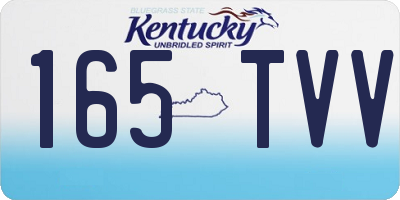 KY license plate 165TVV