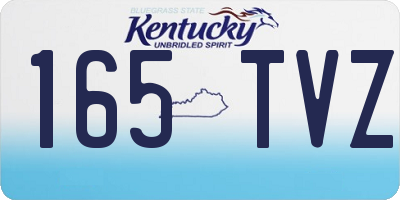 KY license plate 165TVZ