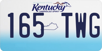 KY license plate 165TWG