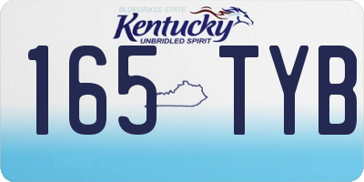 KY license plate 165TYB