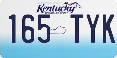 KY license plate 165TYK