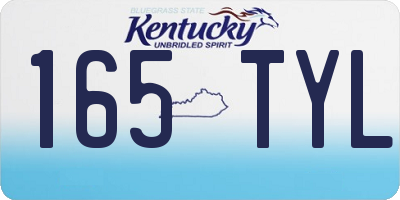 KY license plate 165TYL