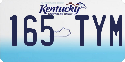 KY license plate 165TYM