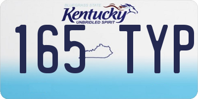 KY license plate 165TYP