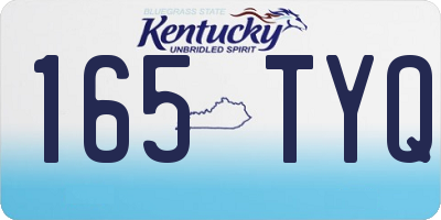 KY license plate 165TYQ
