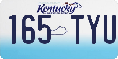 KY license plate 165TYU