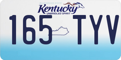 KY license plate 165TYV