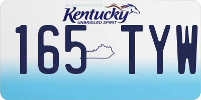 KY license plate 165TYW