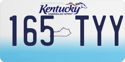 KY license plate 165TYY