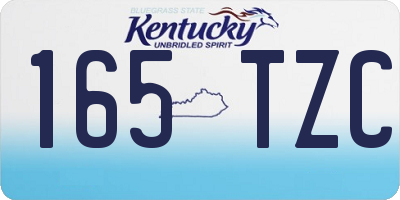 KY license plate 165TZC