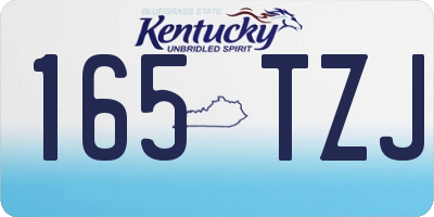 KY license plate 165TZJ