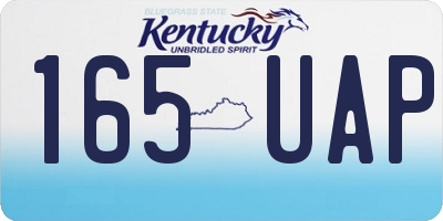 KY license plate 165UAP
