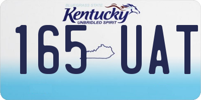KY license plate 165UAT