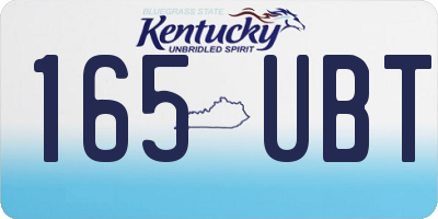 KY license plate 165UBT