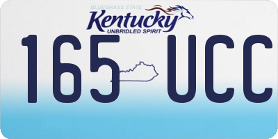 KY license plate 165UCC
