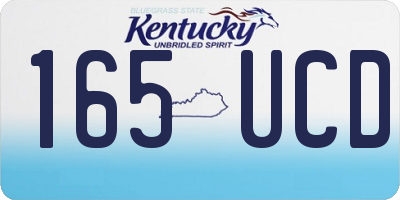 KY license plate 165UCD