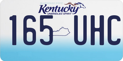 KY license plate 165UHC