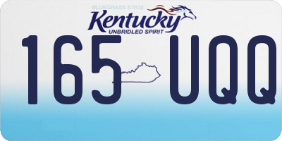 KY license plate 165UQQ
