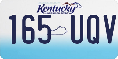 KY license plate 165UQV