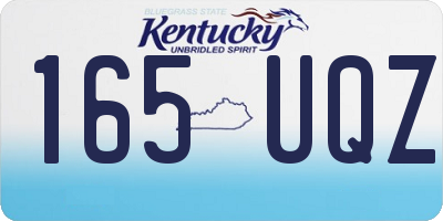 KY license plate 165UQZ