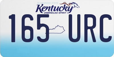 KY license plate 165URC
