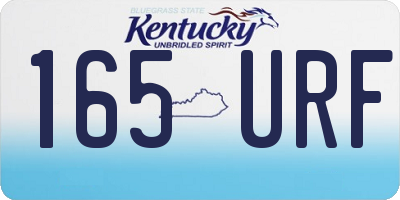 KY license plate 165URF