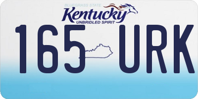 KY license plate 165URK