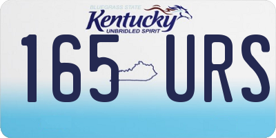 KY license plate 165URS